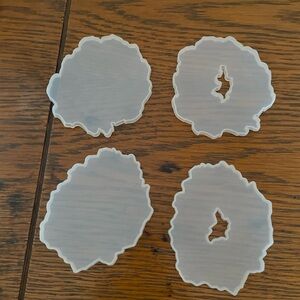 Set of Four White resin molds